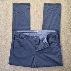 Peter Millar Golf Signature Sateen Pants Mens 38/34 Blue Comfort Quiet Luxury